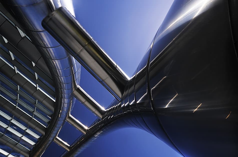 Futuristic Metallic Curves by willem — canvas wall art