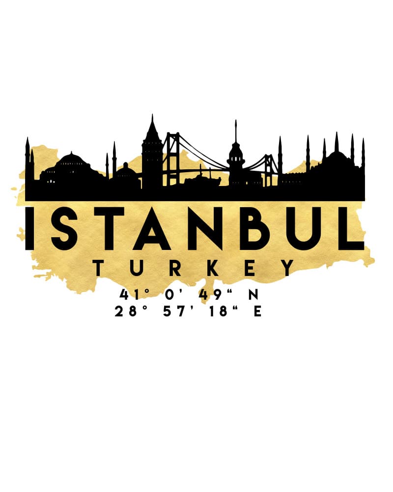 Istanbul Gold City Silhouette by Emiliano Deificus — canvas wall art