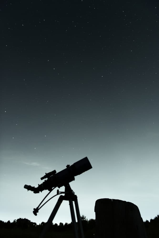 Starry Night Telescope by Lynann Colligan — canvas wall art