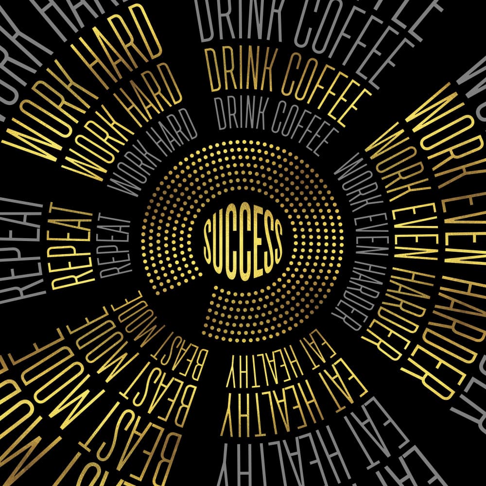 Golden Success Cycle by Melanie Viola — canvas wall art