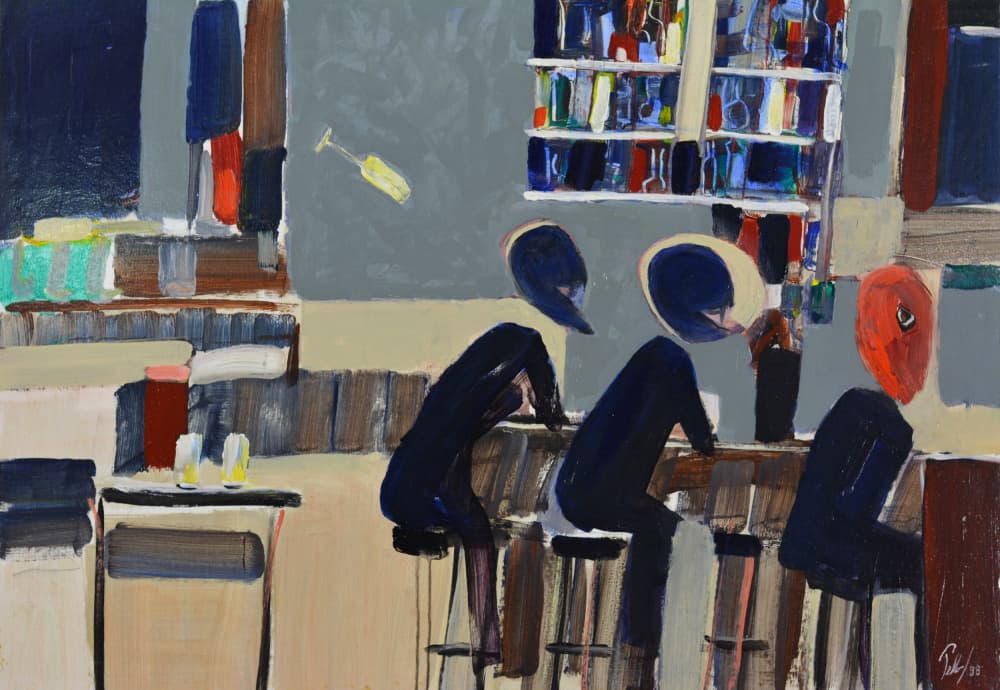 Abstract Bar Scene by Mr PETTO — canvas wall art