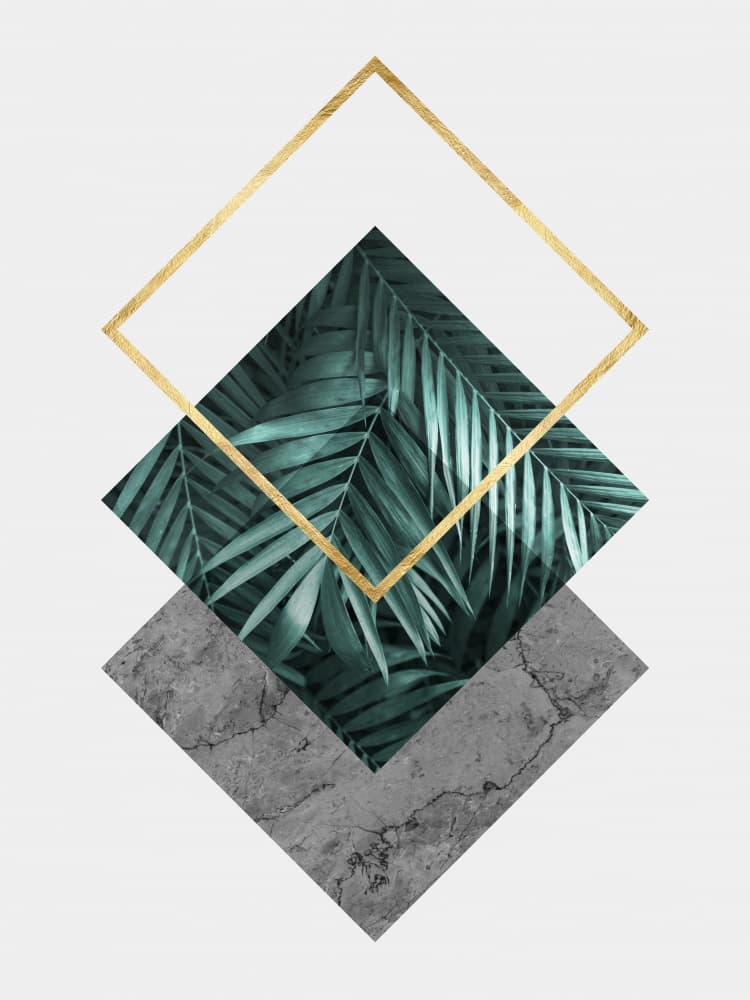 Tropical Gold Geometry by Vitor Costa — canvas wall art