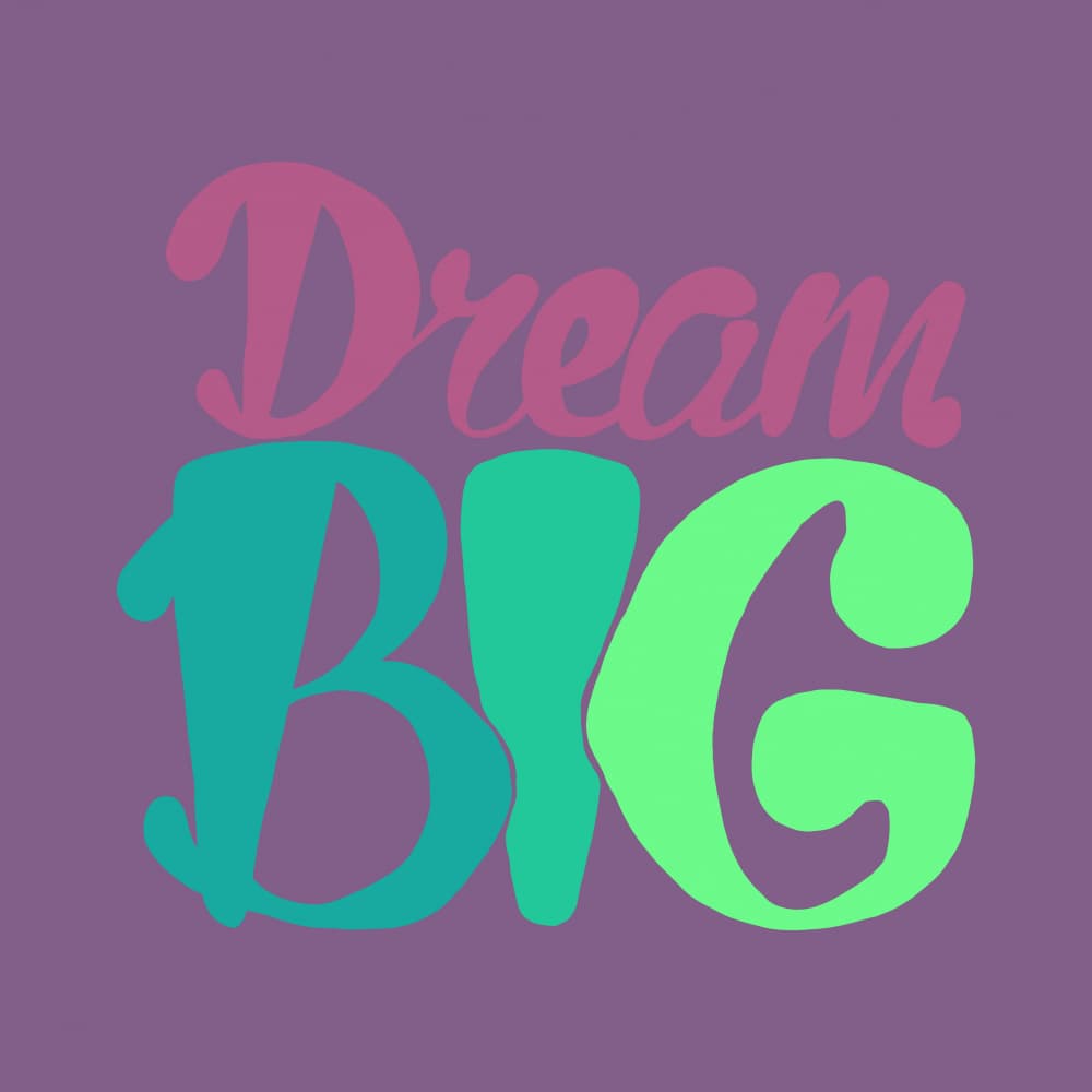 Inspirational Dream Big by Marika Barsrsind — canvas wall art