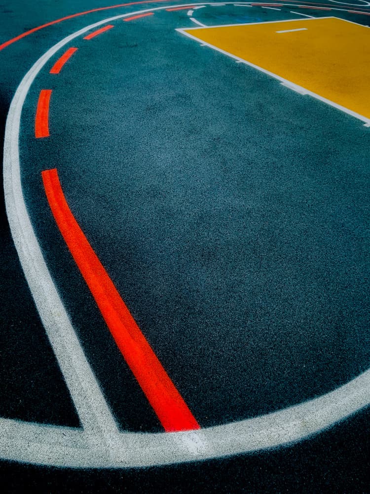 Vibrant Court Lines by Heike Wolters-Wrase — canvas wall art