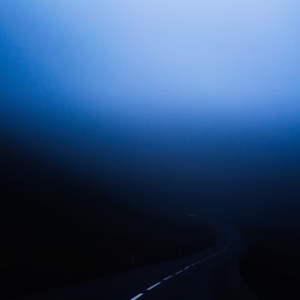 Road Into Blue Mist by swapnil deshpande — canvas wall art