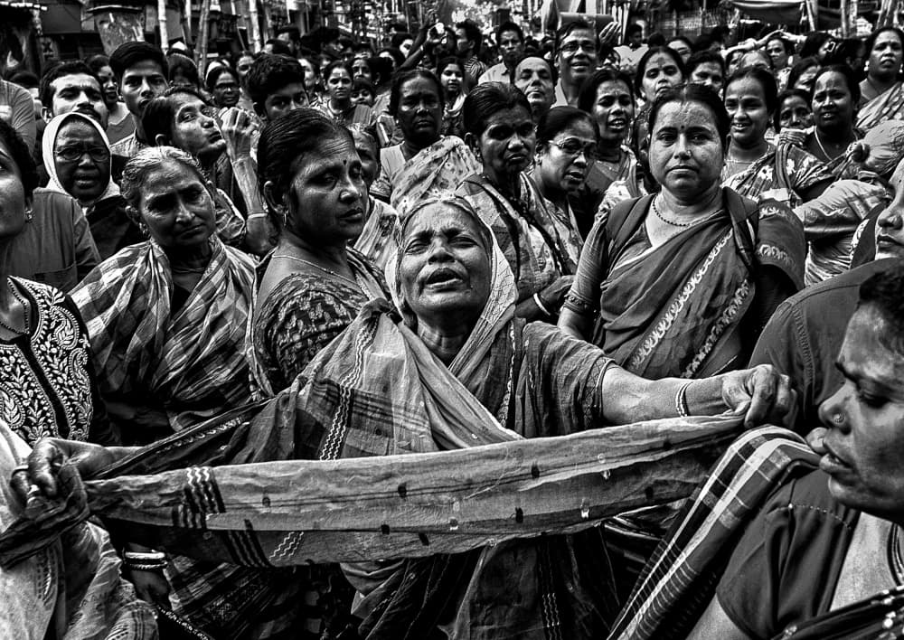 Emotional Women Gathering by Shaibal Nandi — canvas wall art