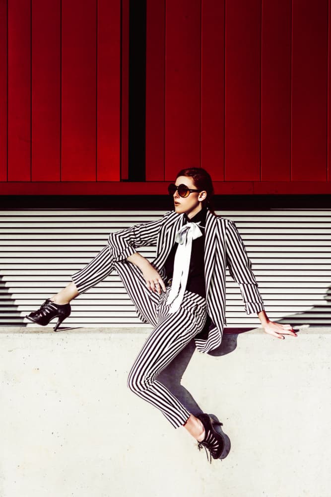 Red And Stripes Fashion by Ruslan Bolgov — canvas wall art