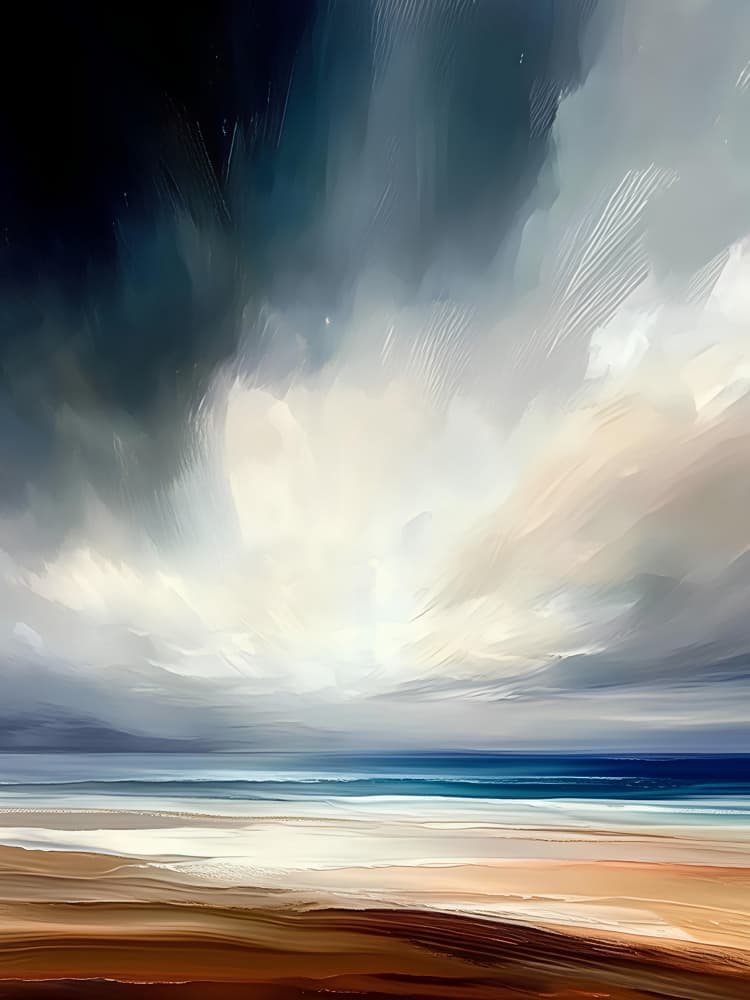 Coastal Serenity Abstract by Avanesova Elena — canvas wall art