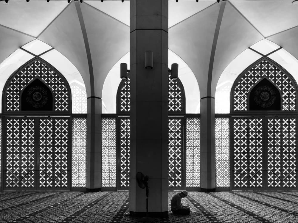 Solitary Mosque Prayer by Hafiz Ismail — canvas wall art