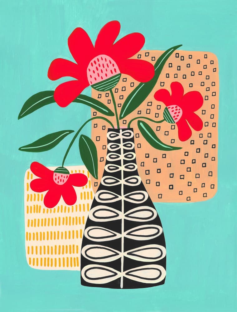 Mid Century Modern Flowers