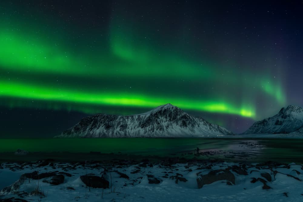 Northern Lights Mountains by Ida Tittelova AFIAP — canvas wall art