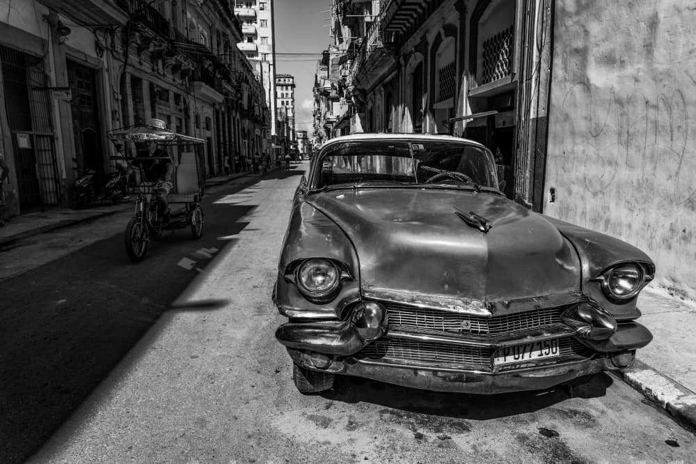 Havana Classic Car Street by Koji Morishige — canvas wall art