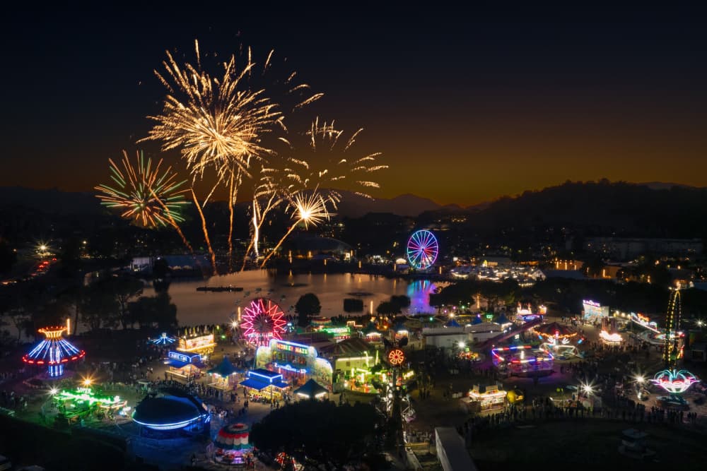 Vibrant Fairground Fireworks by DonnaHom APA — canvas wall art