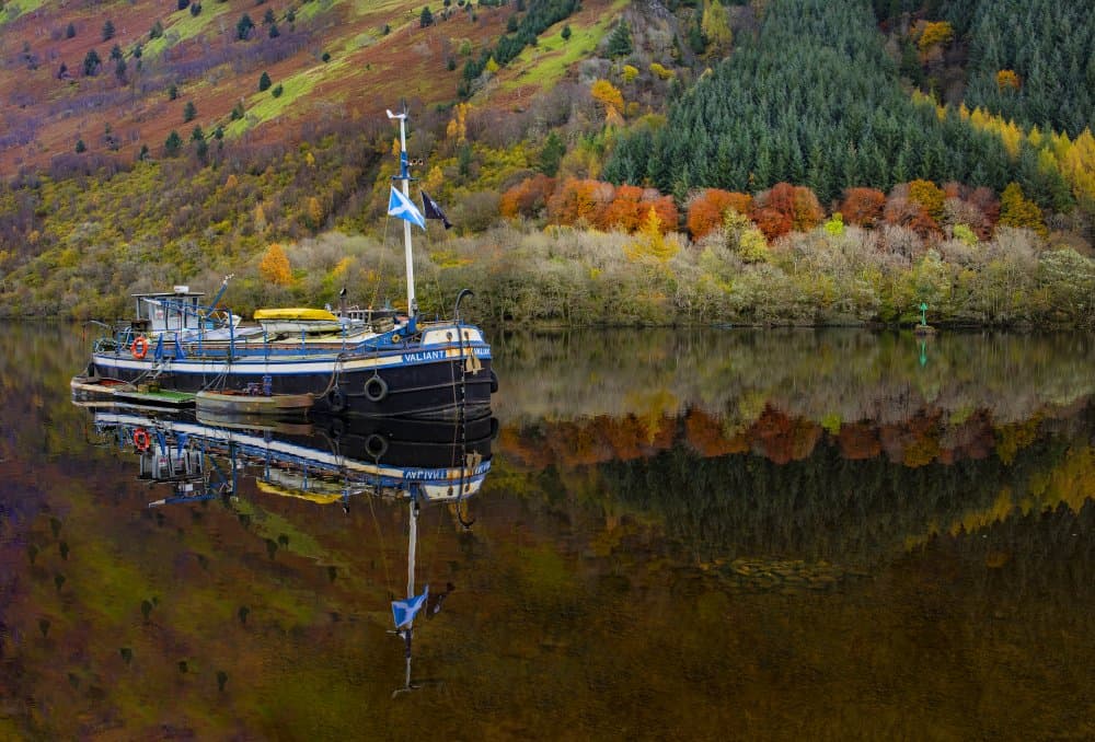 Autumn Boat Reflection by Daniel Springgay — canvas wall art