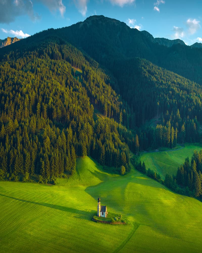 Serene Mountain Chapel by Cuma Cevik — canvas wall art