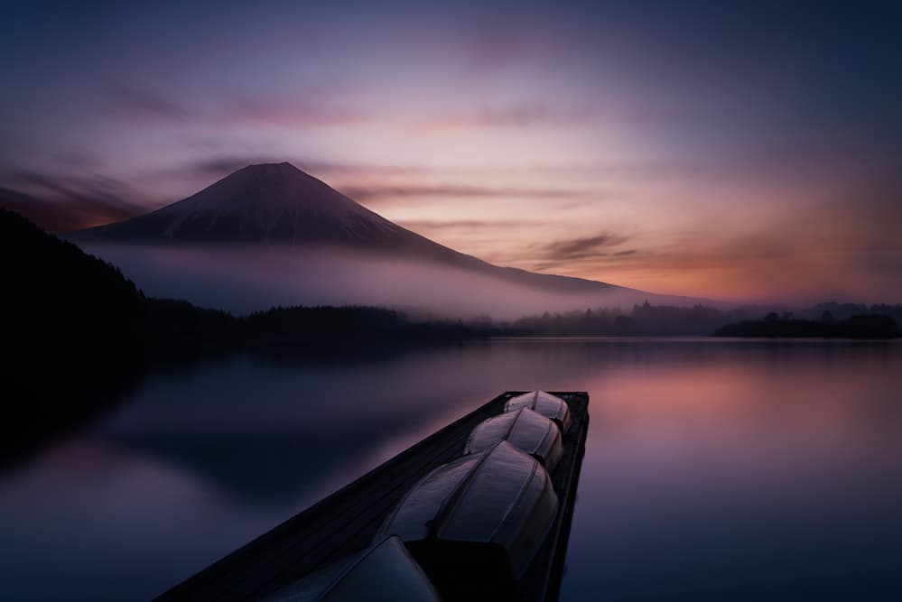 Mount Fuji Morning Mist by Gerald Macua — canvas wall art