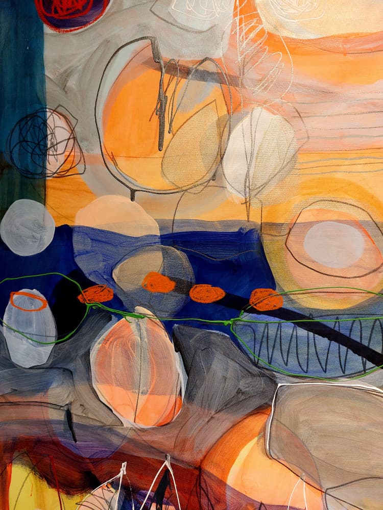 Vibrant Organic Shapes by Monika Riethmueller — canvas wall art