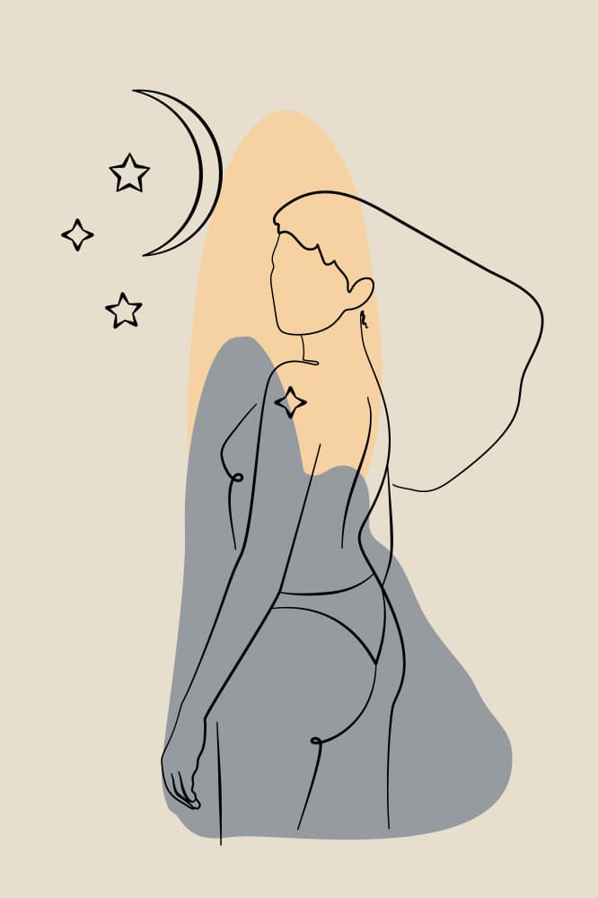 Sensual Celestial Figure by Anna Rose — canvas wall art