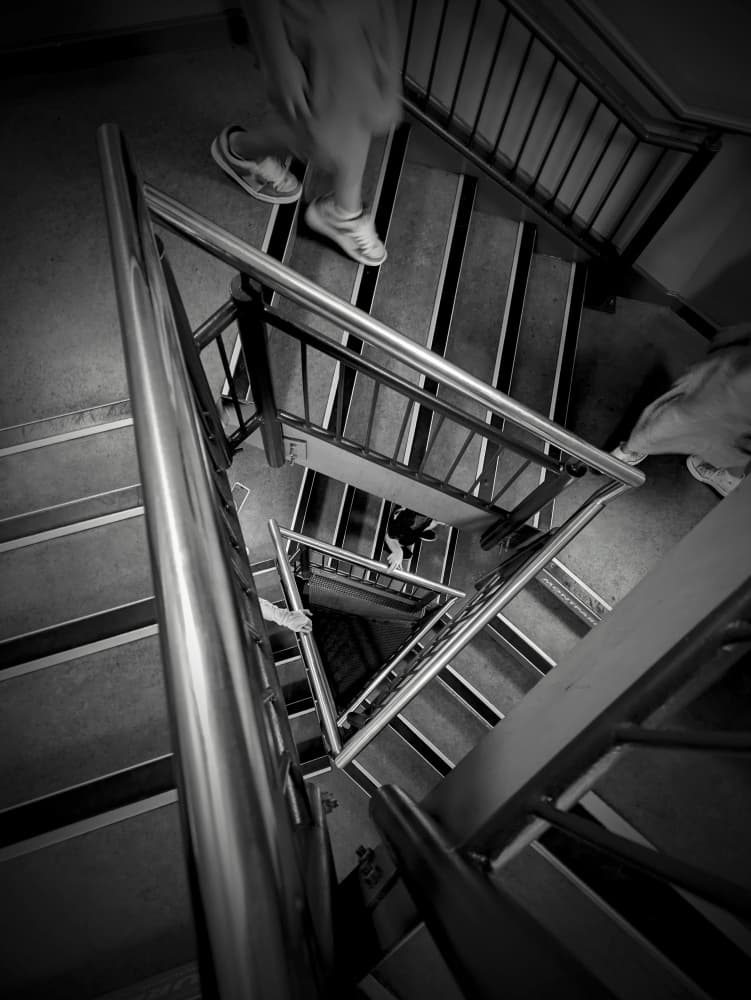 Down the Spiral Stairs by Elizabeth Allen — canvas wall art