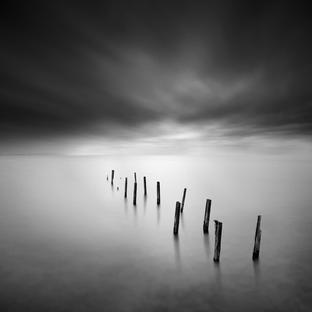 Tranquil Water Posts by George Digalakis — canvas wall art