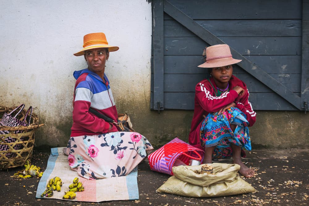 Street Market Vendors by António Carreira — canvas wall art