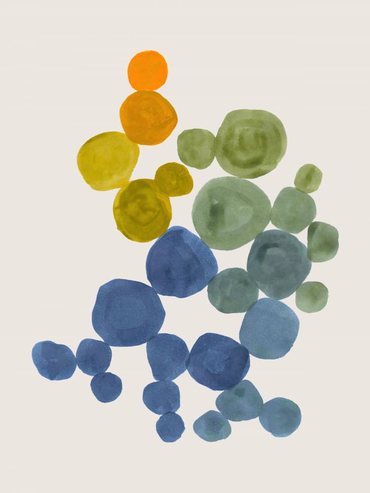 Colorful Organic Shapes by Ejaaz Haniff — canvas wall art