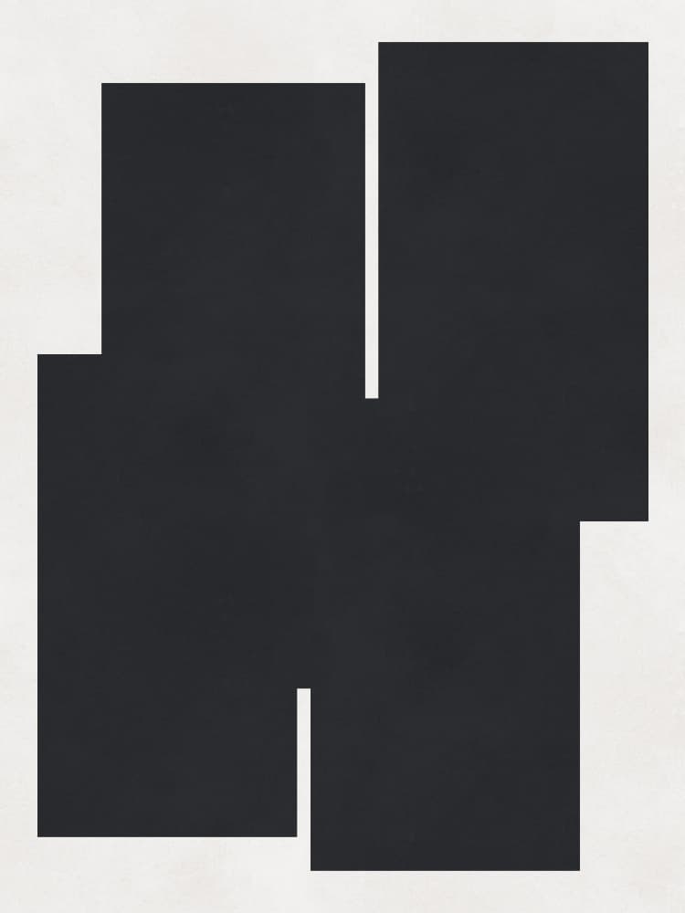 Minimalist Black Shapes by Vitor Costa — canvas wall art