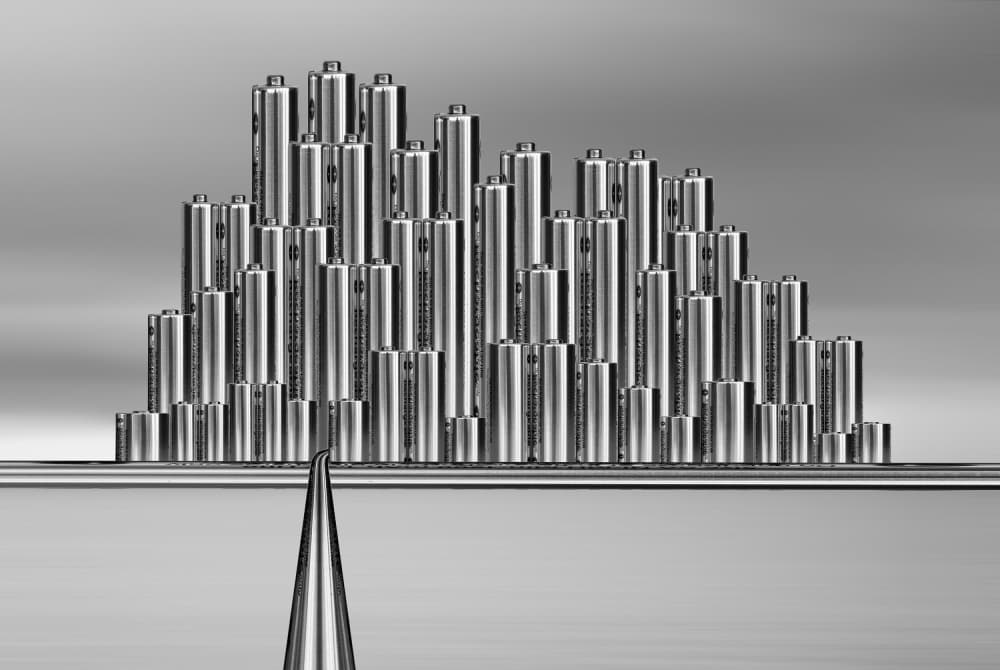 Battery City Skyline by Jacqueline Hammer — canvas wall art