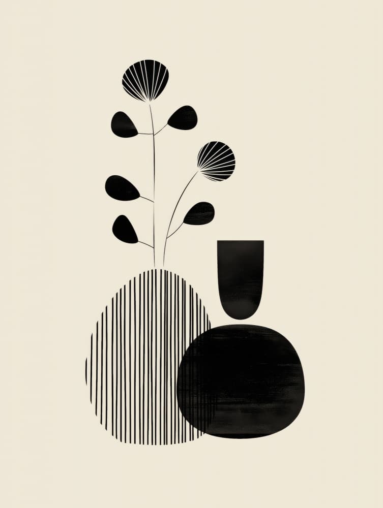 Abstract Botanical Shapes by Imaginative — canvas wall art