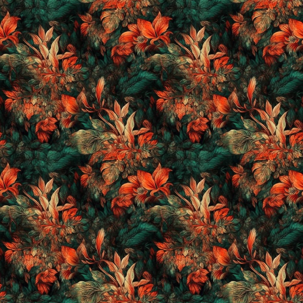 Tropical Autumn Foliage by Justyna Jaszke — canvas wall art