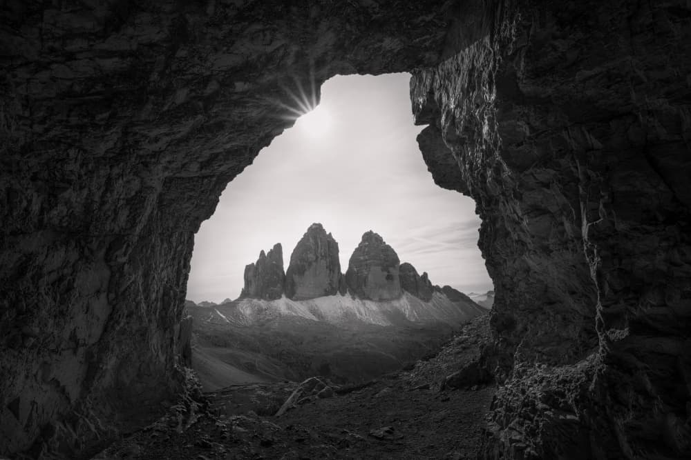 Tre Cime Arch View by Rong Wei — canvas wall art