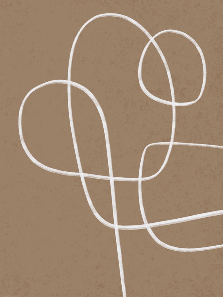 Continuous Organic Line by Little Dean — canvas wall art