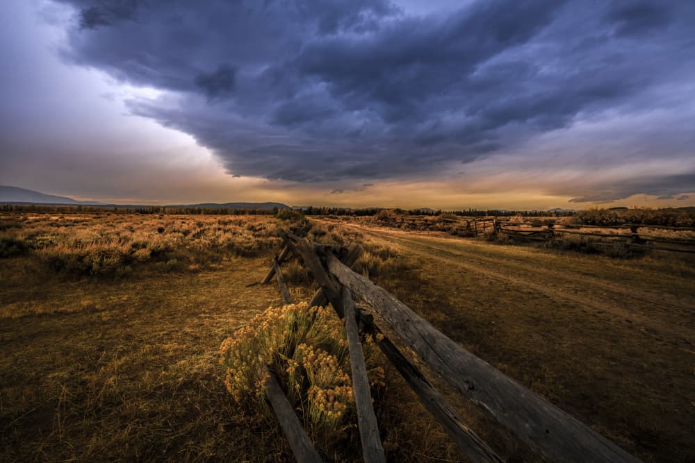 Western Prairie Storm by Judy Tseng — canvas wall art