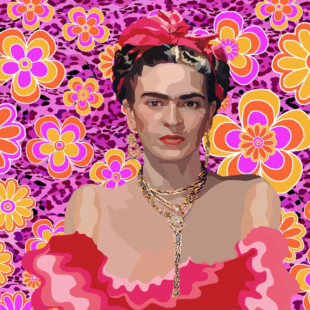 Vibrant Floral Portrait by Lynnda Rakos — canvas wall art