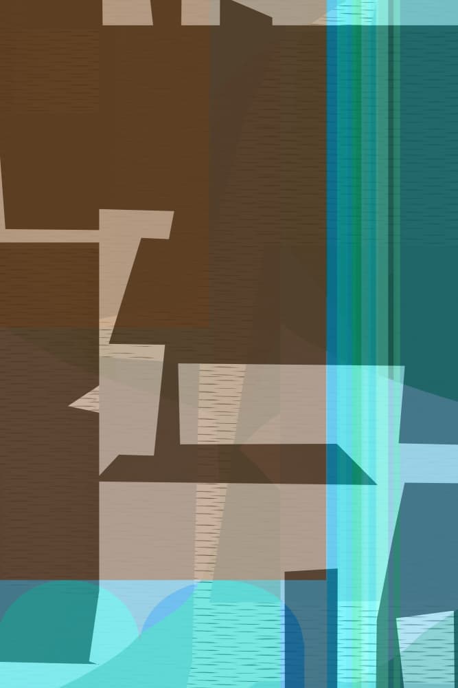 Layered Geometric Abstract by cartissi — canvas wall art