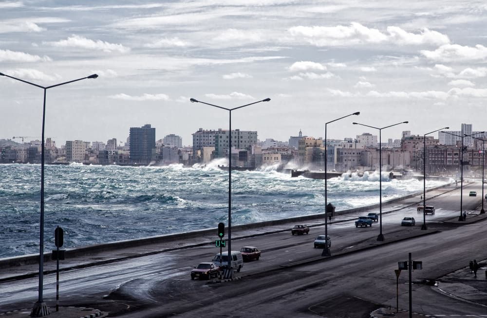 Havana Malecón Waves by Lorenzo Grifantini — canvas wall art