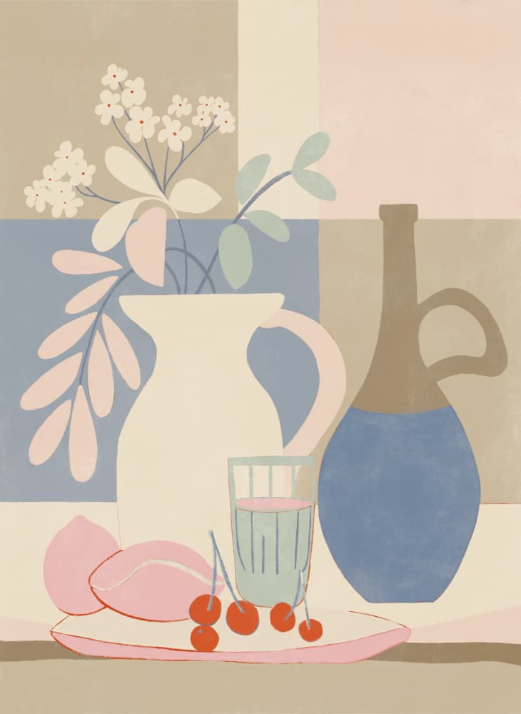 Pastel Still Life Arrangement by Las3curiosas — canvas wall art