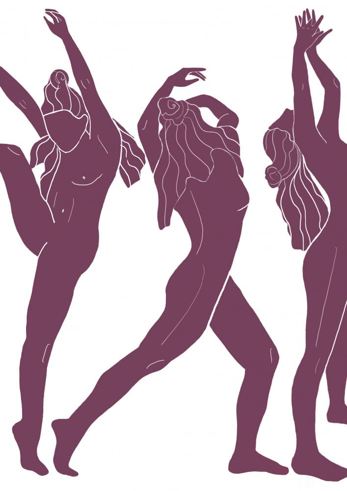 Graceful Dancing Figures by Elsa Eleni — canvas wall art
