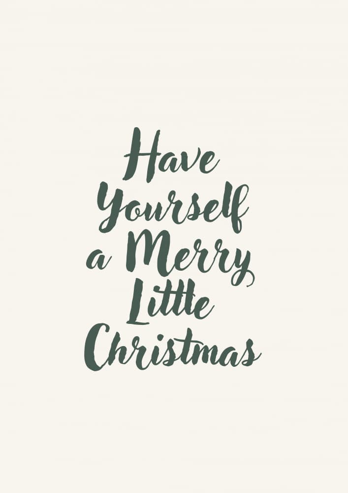 Merry Little Christmas Script by Prints by Ayleen — canvas wall art