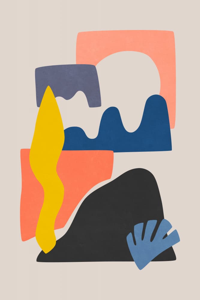 Playful Organic Shapes by amini54 — canvas wall art