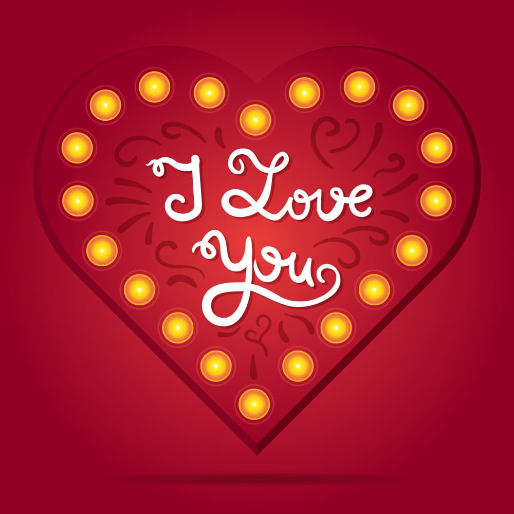 Glowing I Love You Heart by Marika Barsrsind — canvas wall art