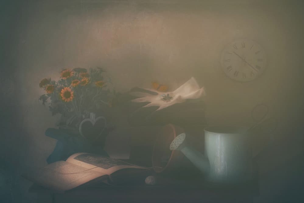 Dreamy Autumn Reading by Delphine Devos — canvas wall art