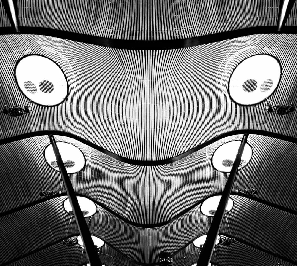 Curved Ceiling Lights by Paco Palazon — canvas wall art