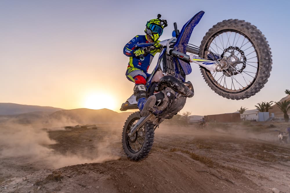Dirt Bike Sunset Jump by Omri Gutman — canvas wall art