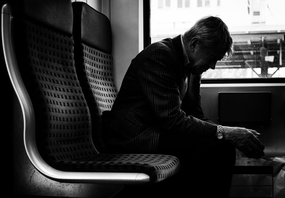 Pensive Train Journey by Jürgen Hartlieb — canvas wall art