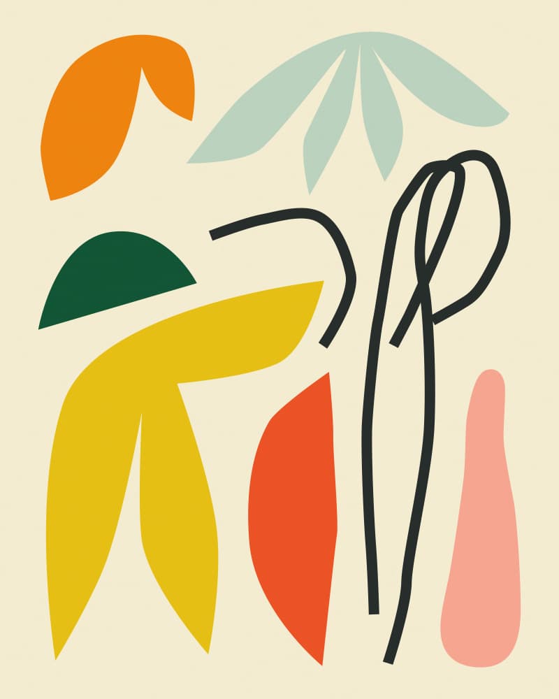 Vibrant Organic Shapes by Jazzberry Blue — canvas wall art