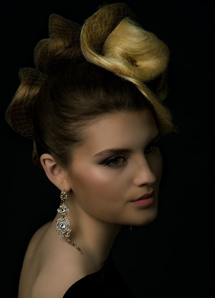 Elegant Hairstyle Portrait by Sergey Kokinskiy — canvas wall art