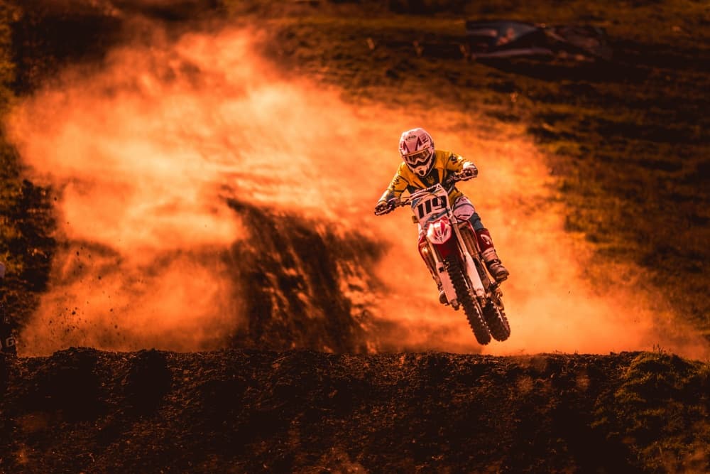 Dusty Motocross Jump