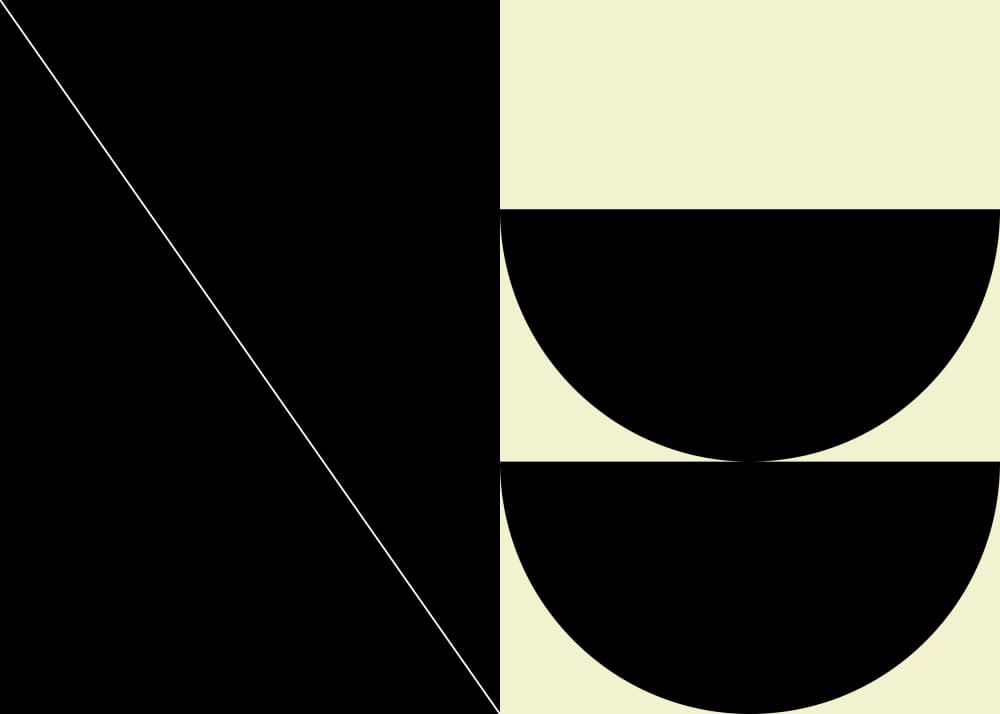 Abstract Black And Cream Shapes by Nilesh Kulkarni — canvas wall art