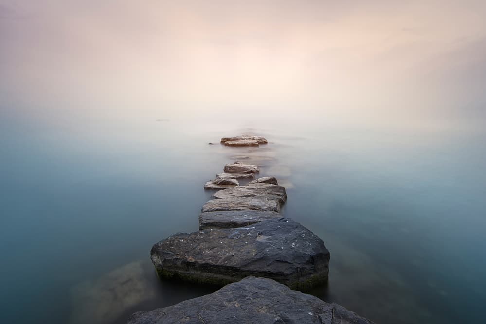 Misty Stone Path by Joaquin Guerola — canvas wall art